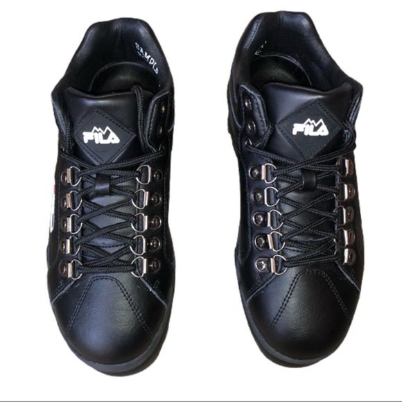 💀💜FILA Womens W 7 BLACK TRAILBLAZER WEDGE SHOES - Picture 6 of 16